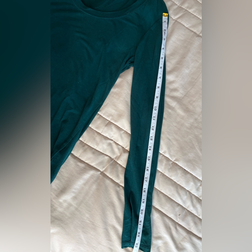 Active Basic Long Sleeve Tees - Black and Teal - Picture 6 of 15